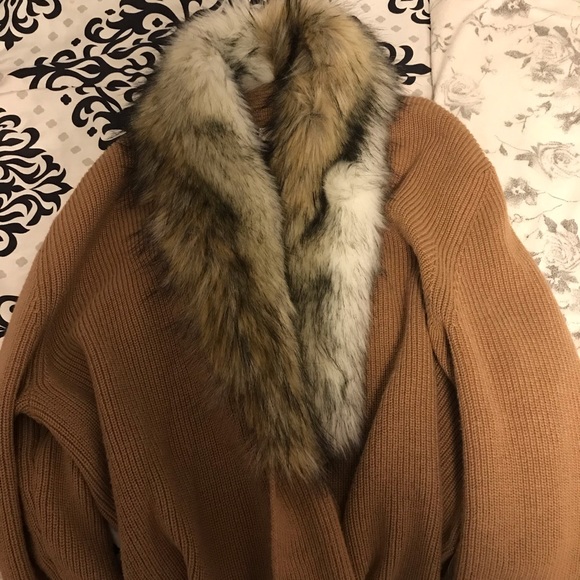 Fur beige mk sweater cardigan - Picture 4 of 5